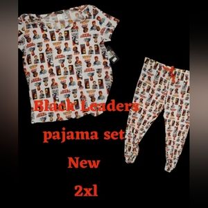 Black Leaders Afrocentric pajamas nwt 2xl